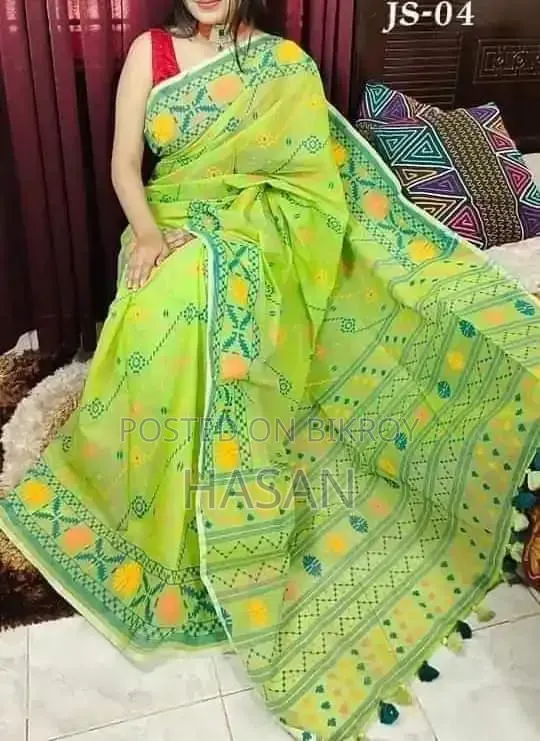 Half Silk Screen Print Saree