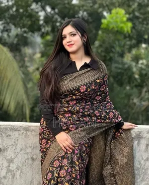 Half Silk Screen Print Saree