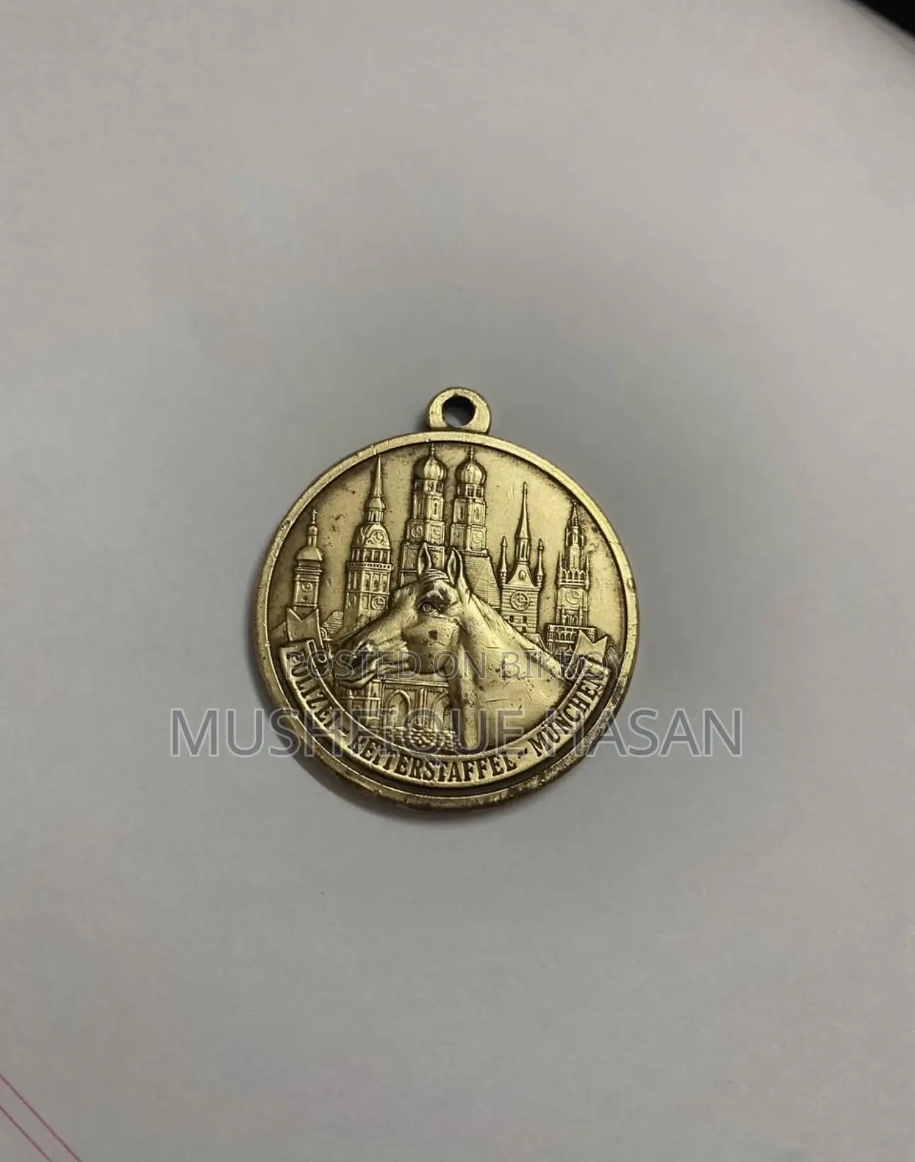 Vintage German Brass Medal for Collector