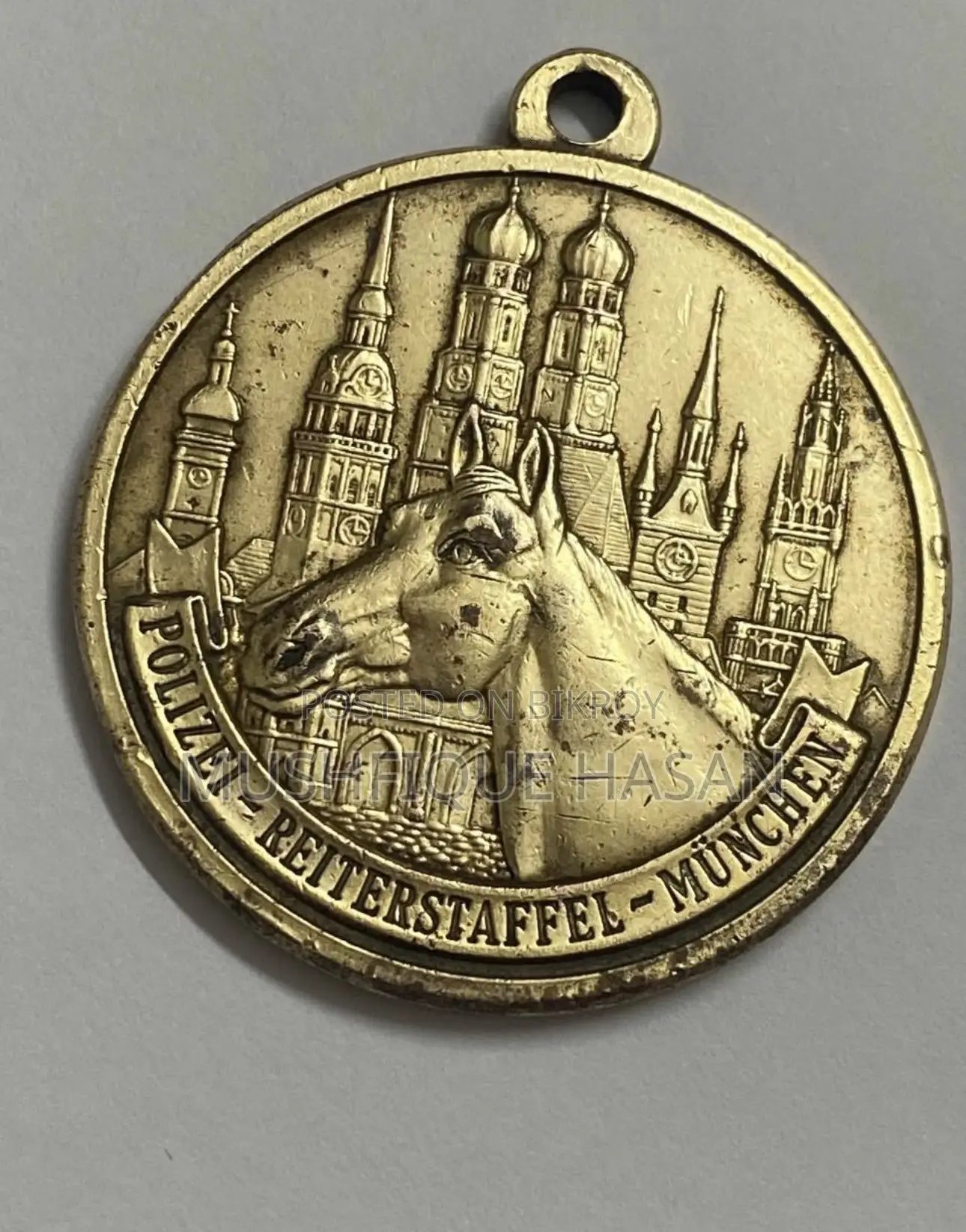Vintage German Brass Medal for Collector