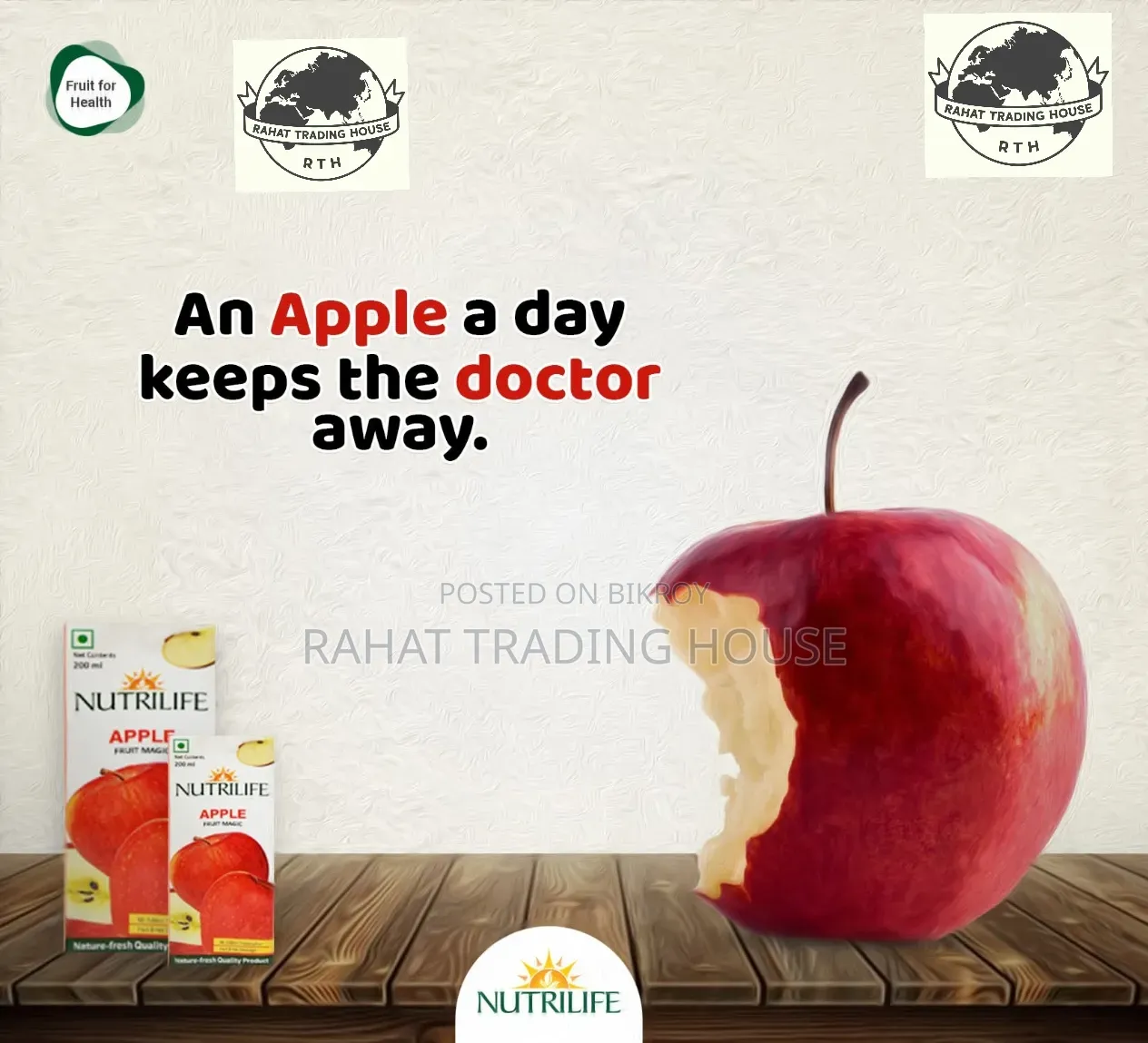 Nutrilife Apple Juice (Bhutan 🇧🇹🇧🇹) 1 Litre. Pure & Fresh.