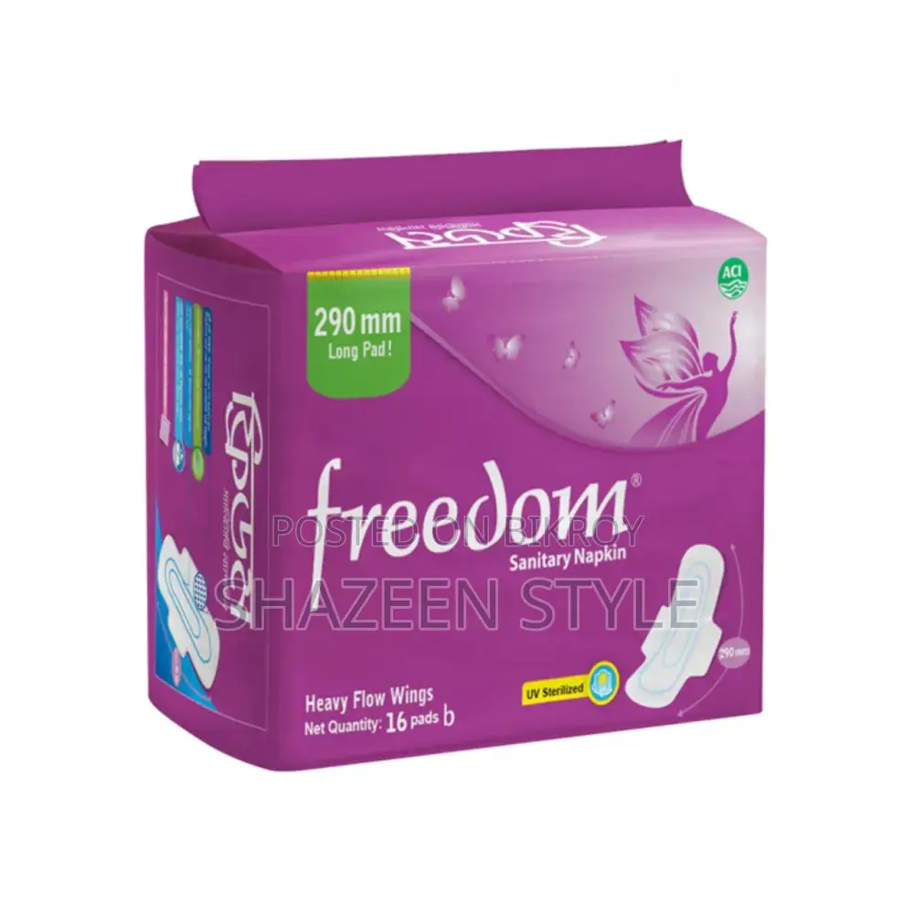 Freedom Heavy Flow Wings Sanitary Napkin 16 Pads