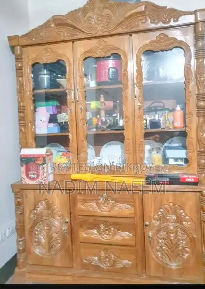 Segun Wood Show Case Only 3 Month Use