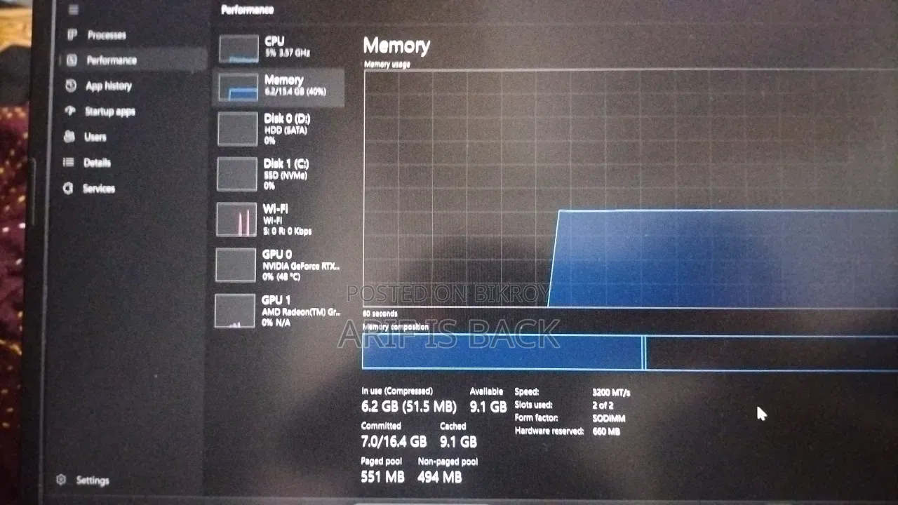 Laptop Acer Nitro 5 16GB AMD Ryzen 7 SSD 256GB