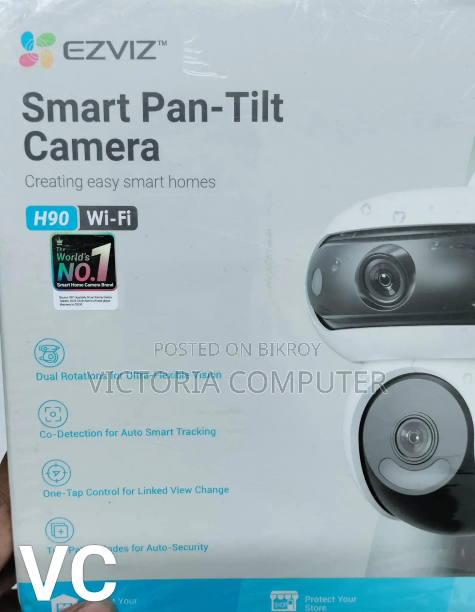 Ezviz Cs-H90 Dual 4mp 2k+ Dome Wifi Ip Camera