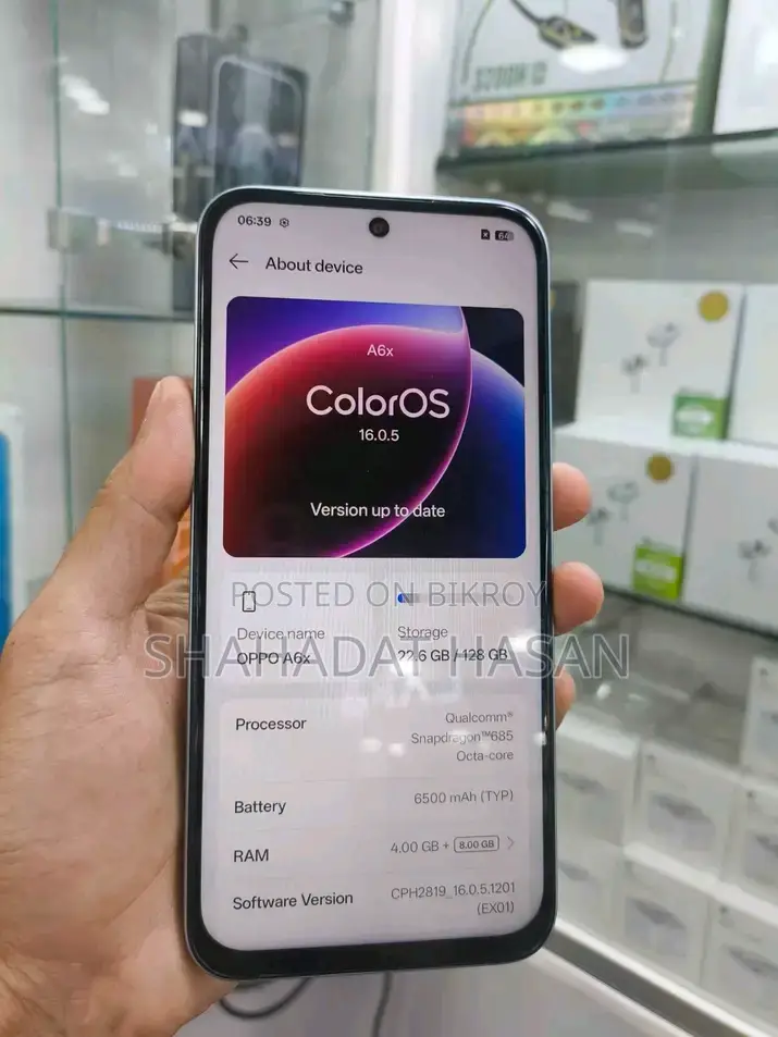 অপ্পো এ৬এক্স ১২৮ জিবি ব্লু