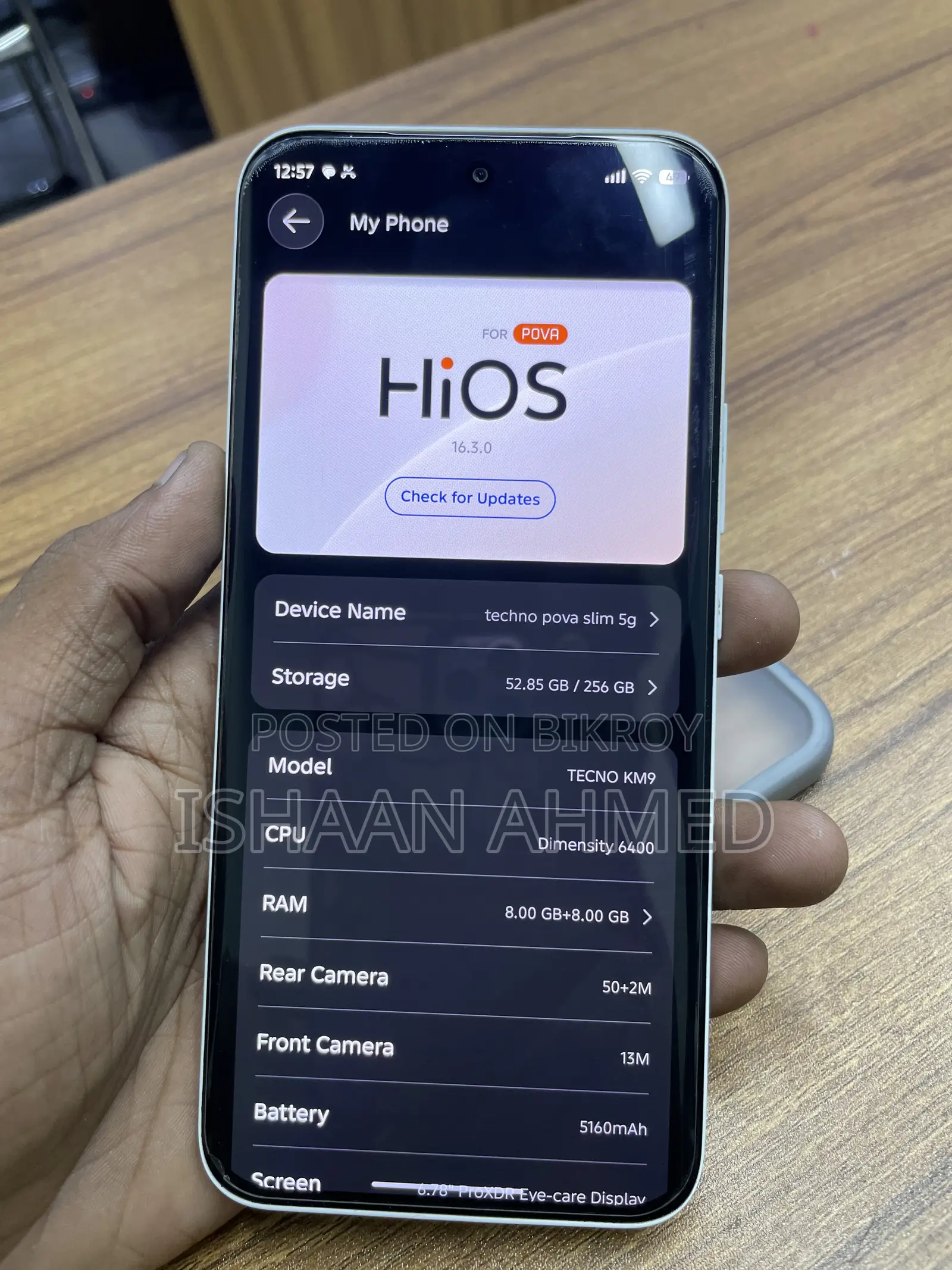 নতুন টেকনো পোভা স্লিম ৫জি ২৫৬ জিবি সাদা