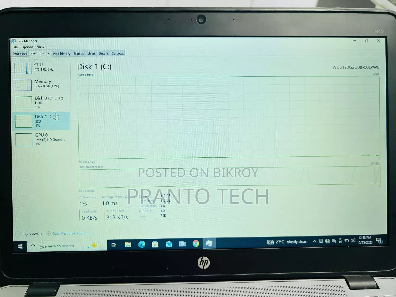 Laptop HP EliteBook 850 G2 8GB Intel Core i7 SSD 128GB