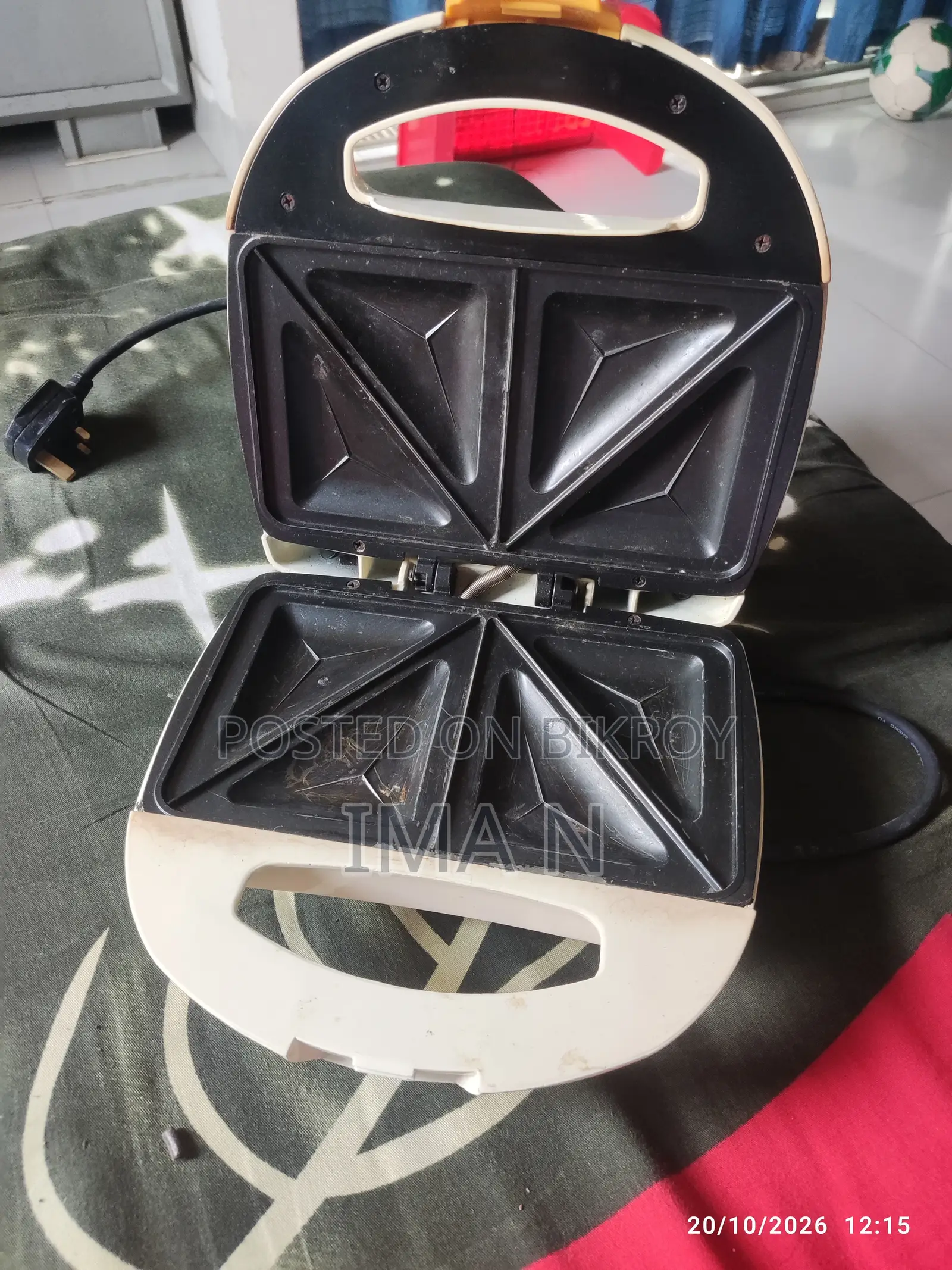 Optima Sandwich Maker (SM850, 700 Watts) - Used, Working