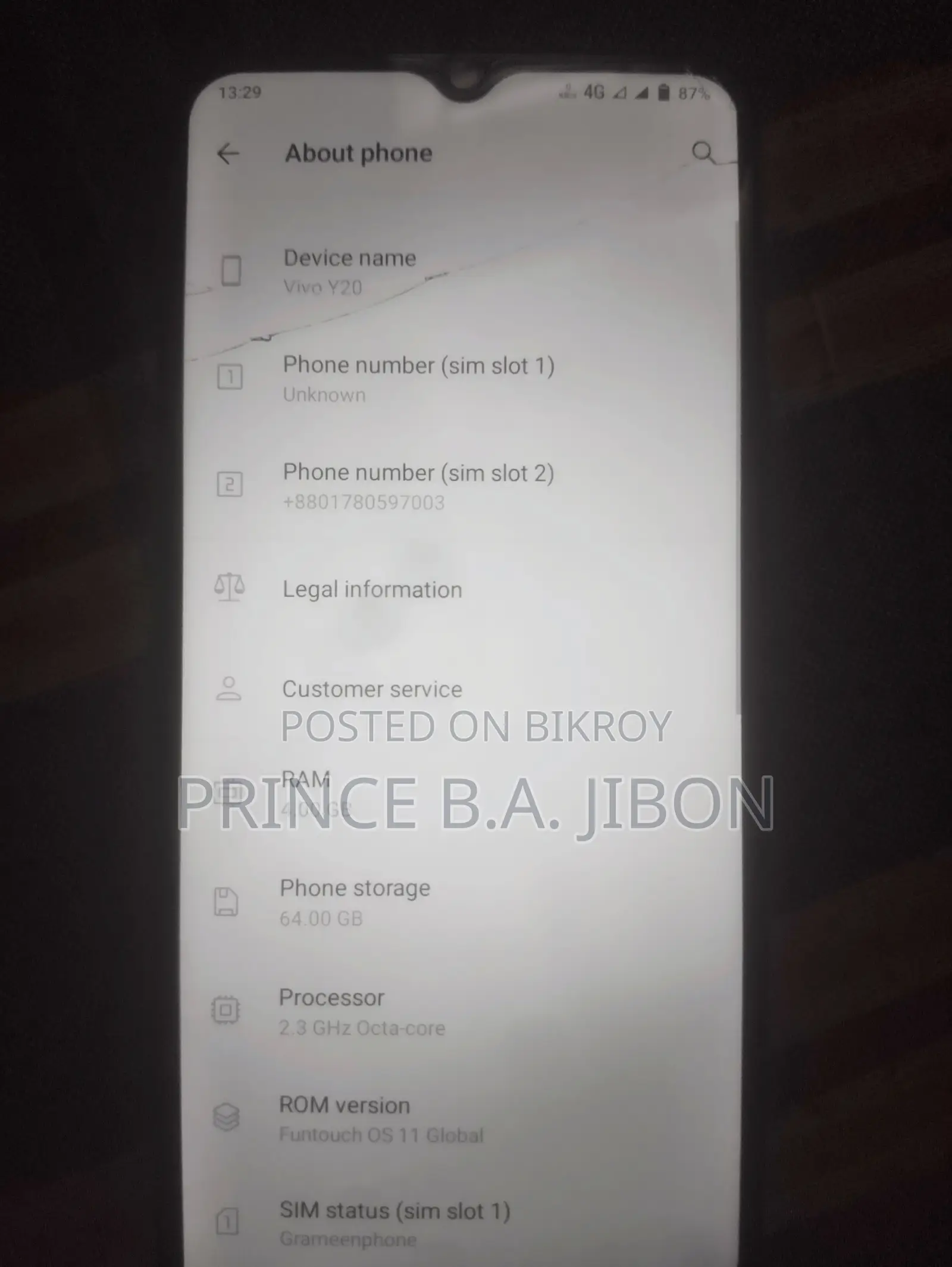 Vivo Y20 64 GB Green