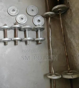 38.5 KG Gym Equipment for Sale (Dumbbells, Barbells, Stands Set)