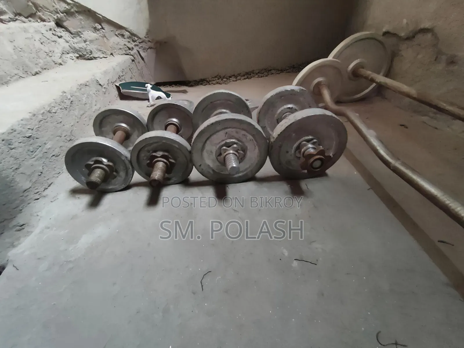 38.5 KG Gym Equipment for Sale (Dumbbells, Barbells, Stands Set)