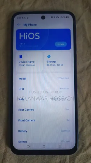 Tecno Spark 40 128 GB Blue
