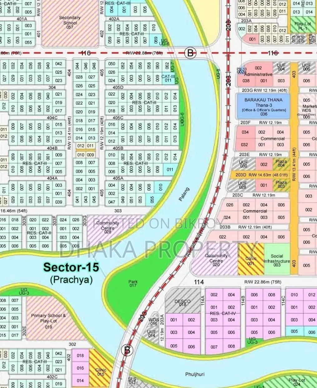 40ft Road 5 Katha Park East at Sector 15