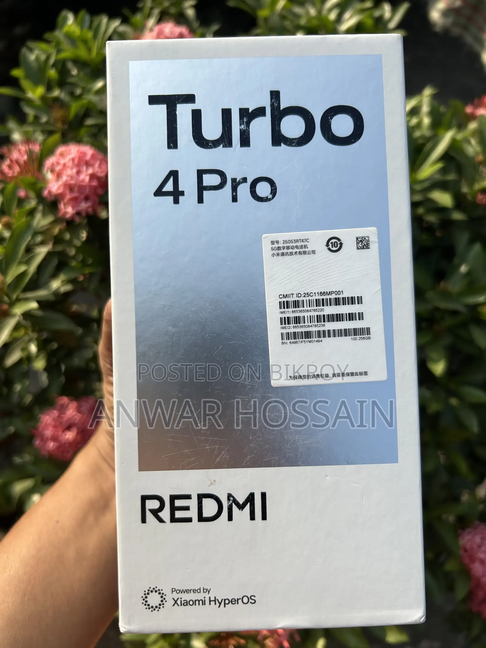 শাওমি রেডমি টার্বো ৪ প্রো ২৫৬ জিবি ব্ল্যাক