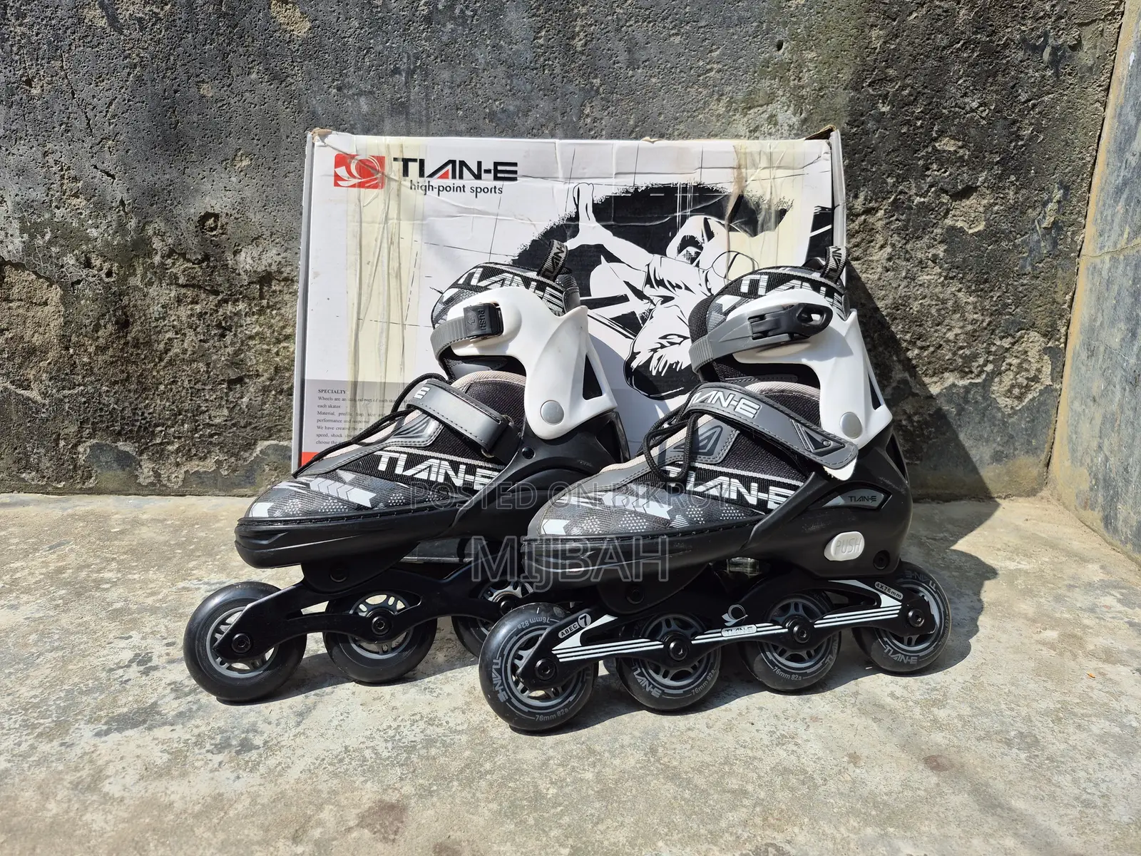 Original Tien-E Skating Shoes With Safety Guard Used Only 7 Days