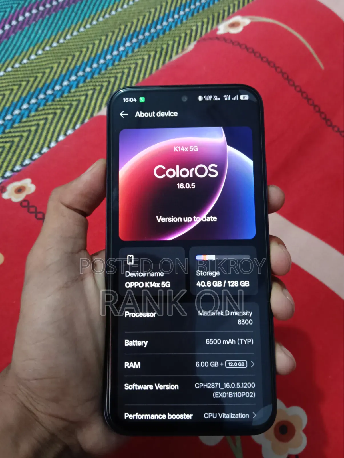 Oppo K14x 128 GB Purple
