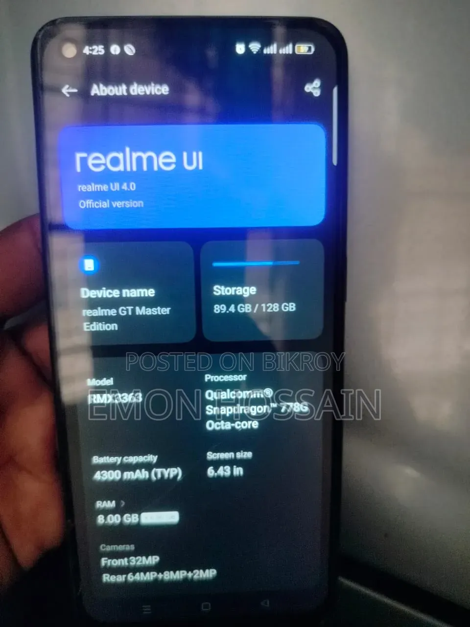 Realme GT Master Edition 128 GB Gray
