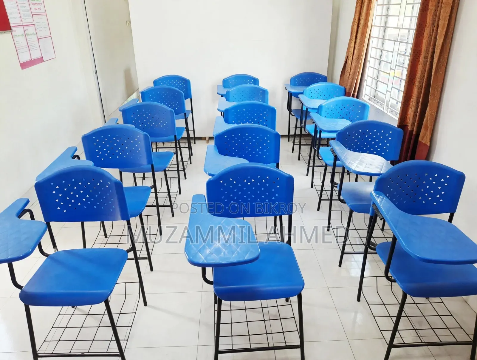 15 PCS RFL Classroom Chair Modern SM Blue - Coaching Chair