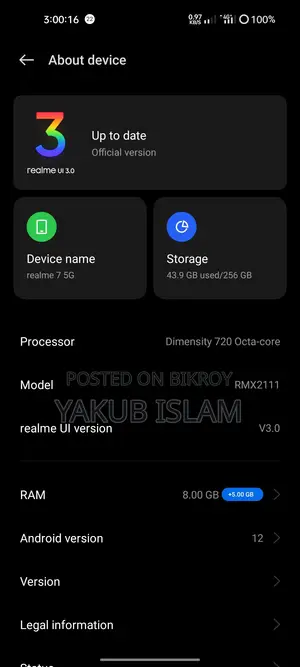 Realme 7 5G 128 GB Gray
