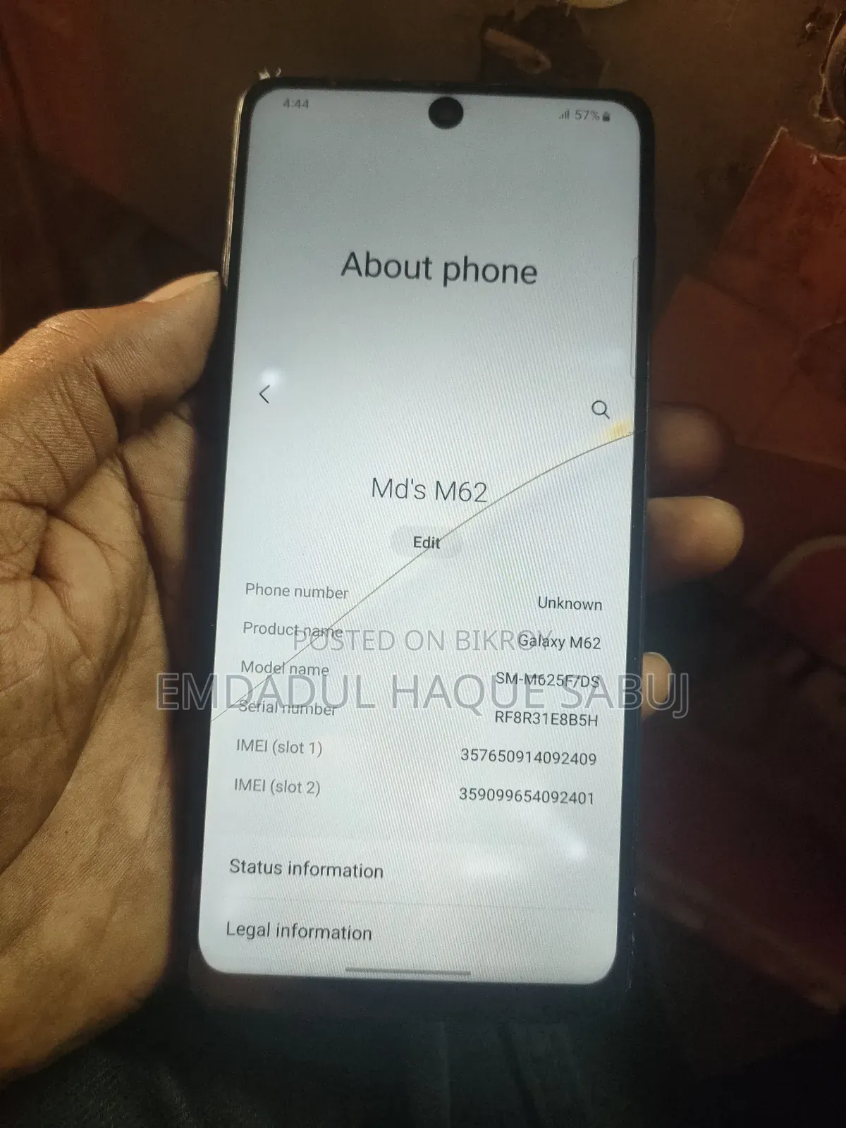 Samsung Galaxy M62 128 GB Black