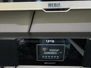 Media TV, IJoy Sound System and Media Console (Table Under TV)
