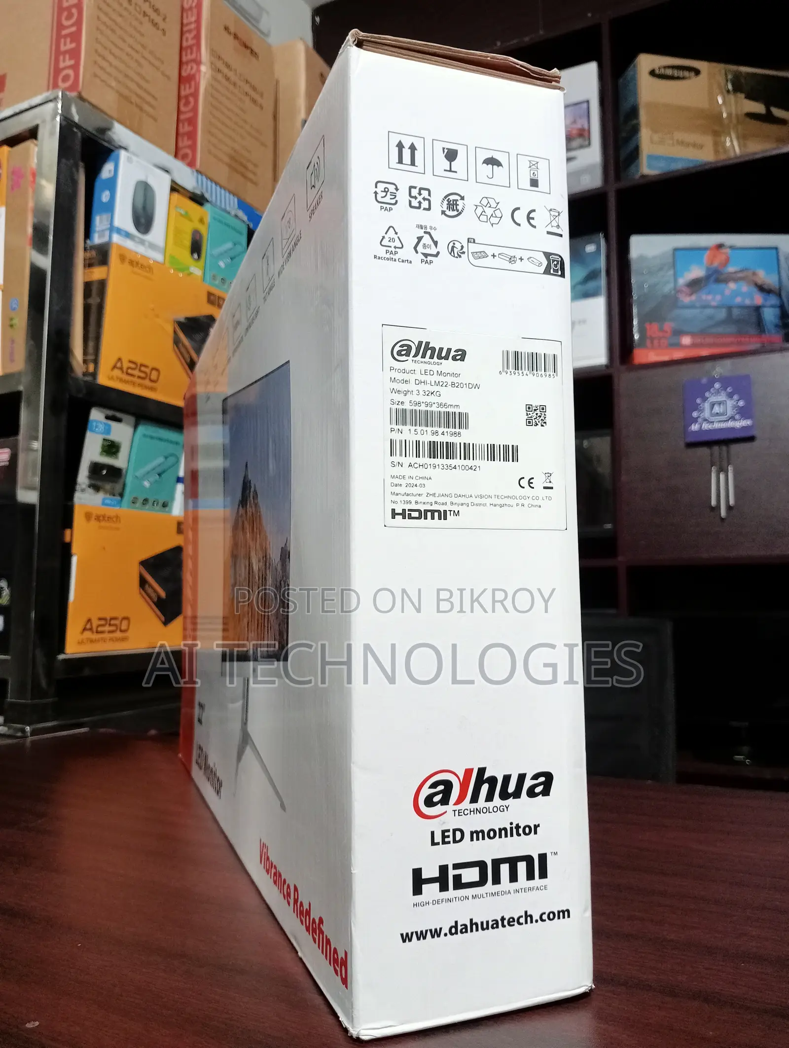 Dahua Borderless 22 Inch Full HD IPS Monitor - DHI-LM22-B201DW
