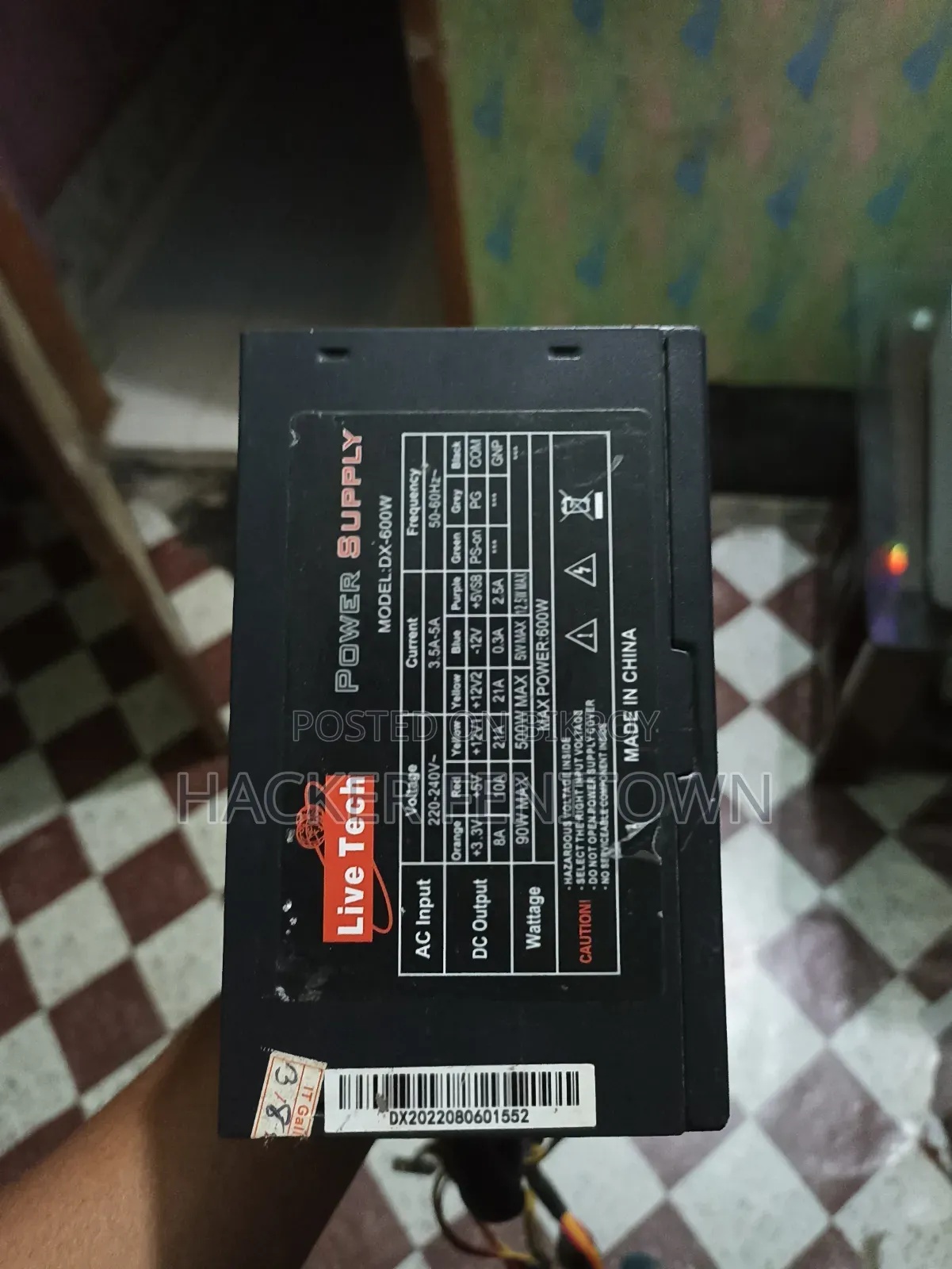 Live Tech 600W Gaming Power Supply