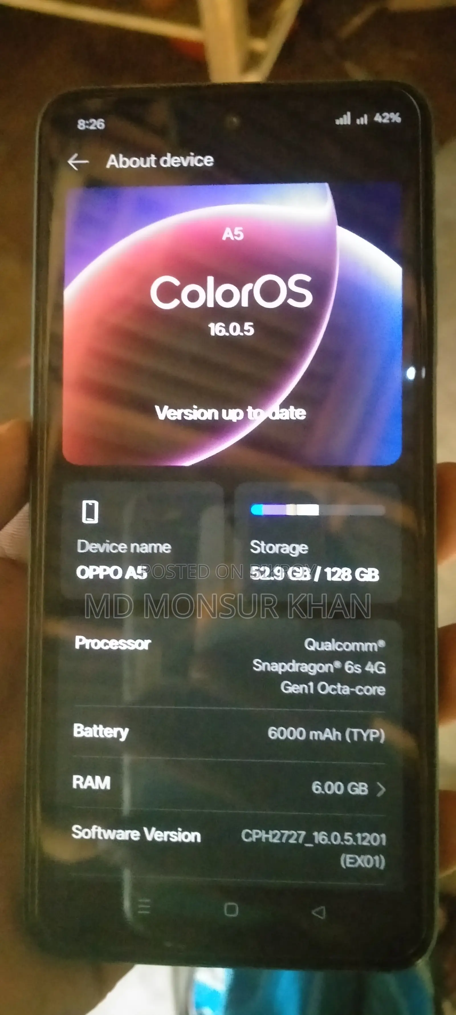 Oppo A5 4G 128 GB Purple
