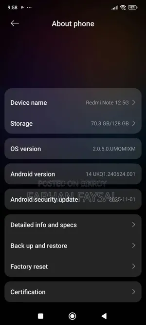 Xiaomi Redmi Note 12 128 GB Gray