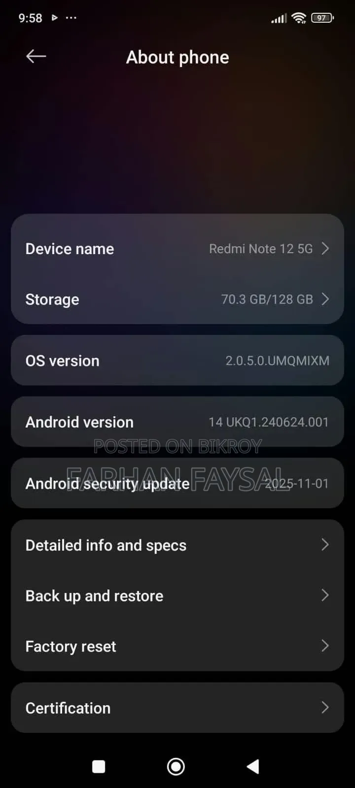 Xiaomi Redmi Note 12 128 GB Gray