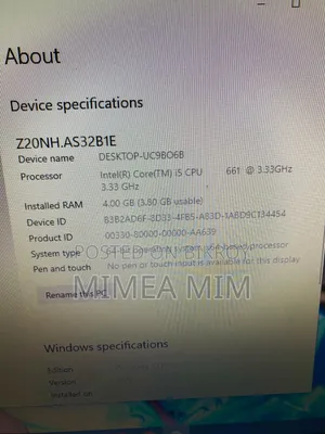 Desktop Computer 4GB Intel Core i5 SSD 250GB