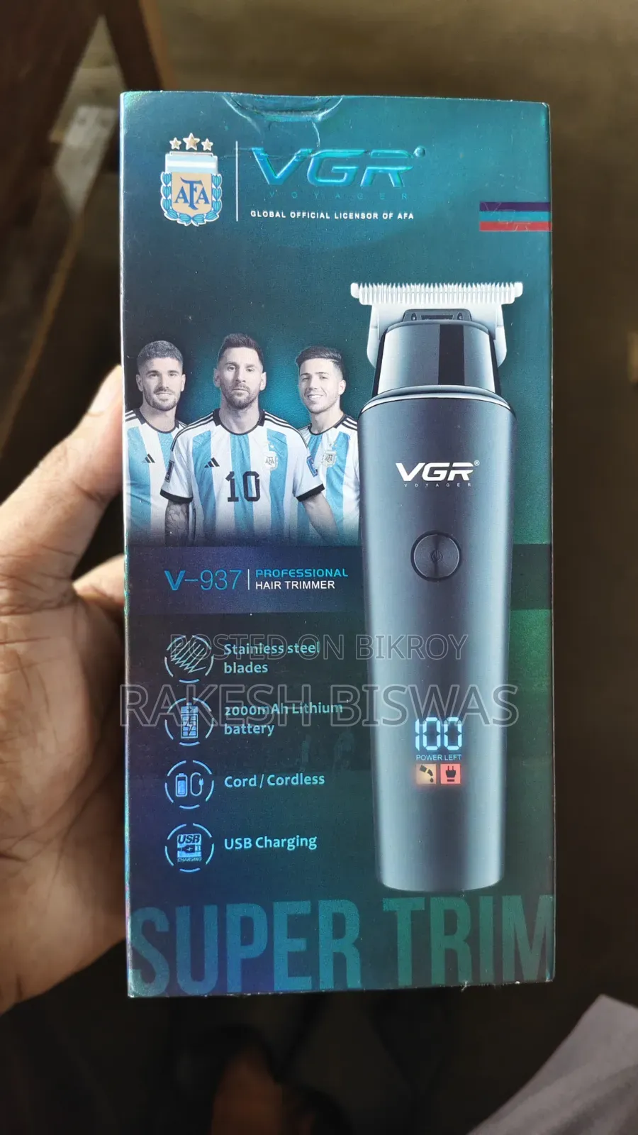 VGR v-937 প্রফেশনাল হেয়ার ট্রিমার (ব্র্যান্ড নিউ)