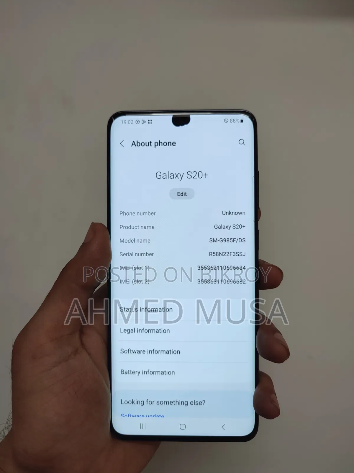 Samsung Galaxy S20+ 128 GB Black