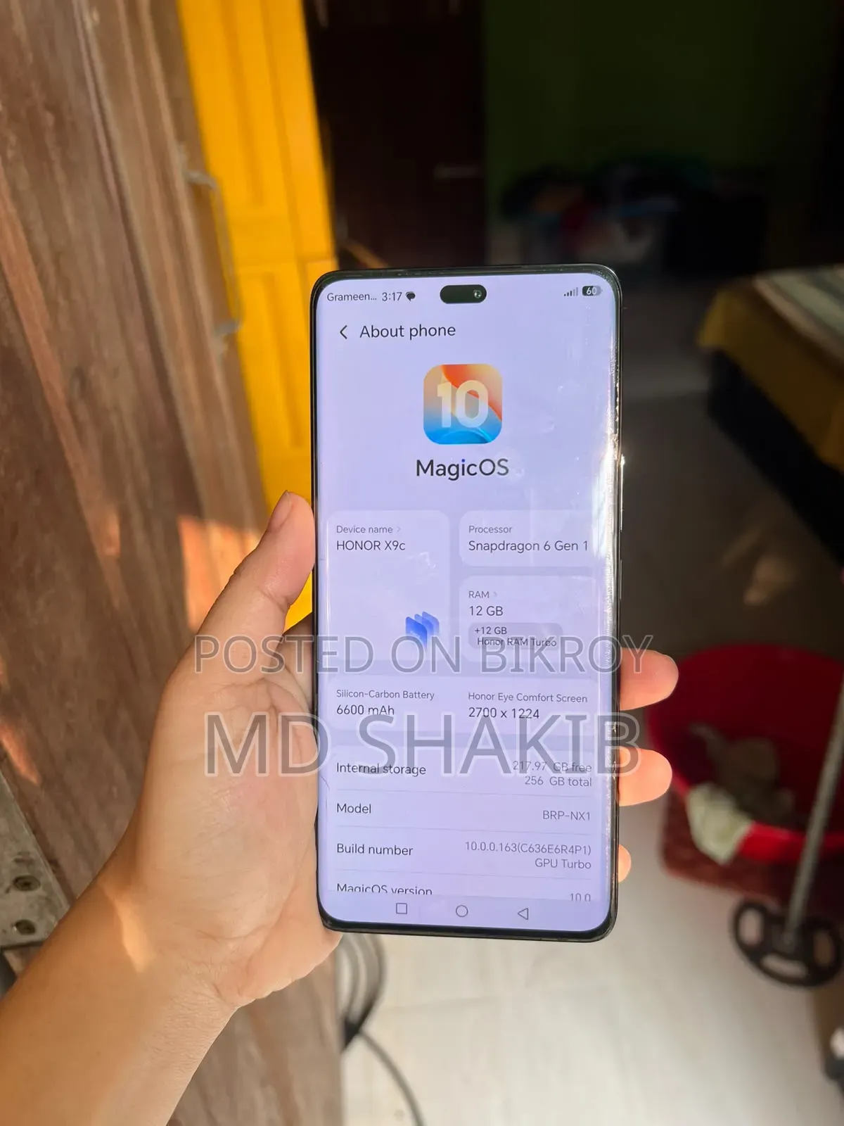 অনার এক্স৯সি ২৫৬ জিবি কালো
