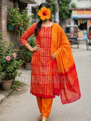 Three Piece with Hijab Orna Available