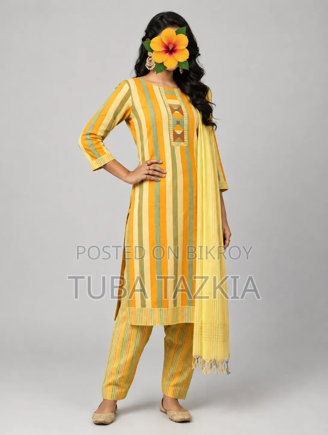 তাঁতের থ্রি পিস