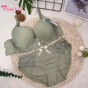ফ্লোরাল লেস পুশ-আপ ব্রাশ অ্যান্ড প্যান্টি লিঙ্গারি সেট - ড্রিম কার্ট বিডি
