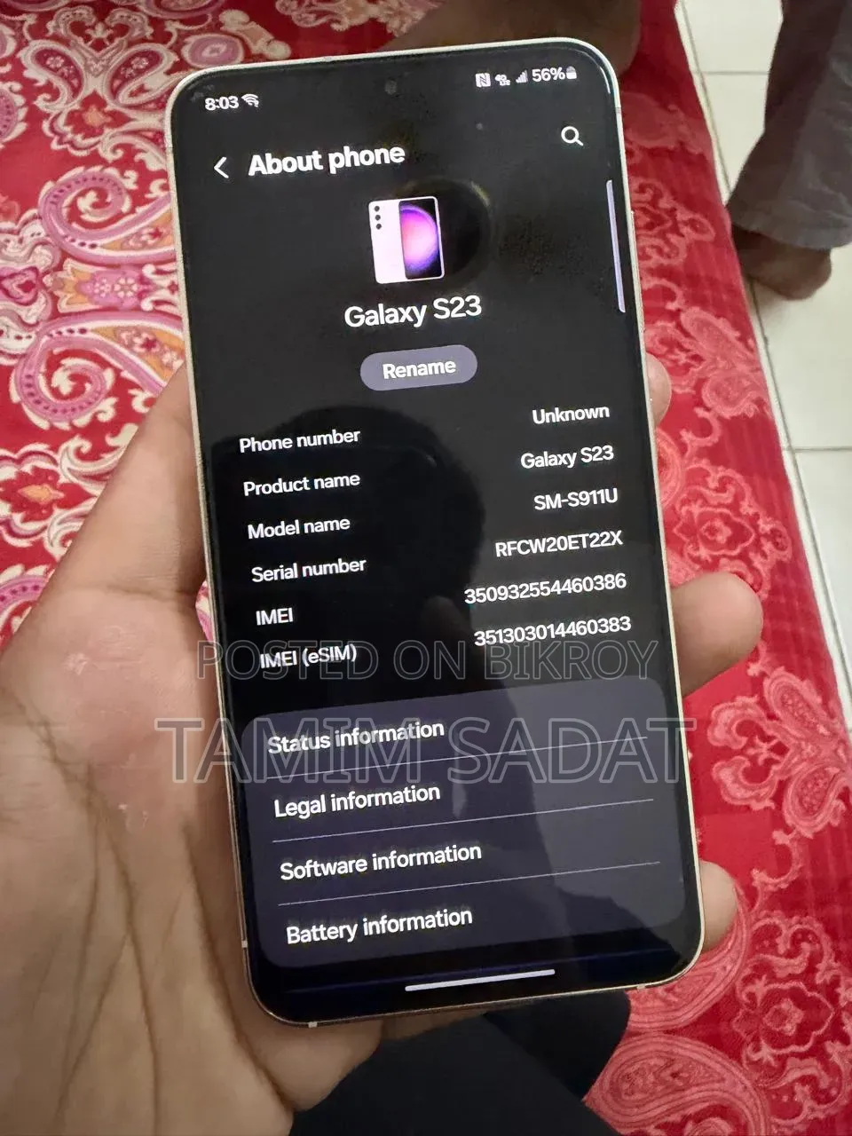 Samsung Galaxy S23 128 GB Rose Gold