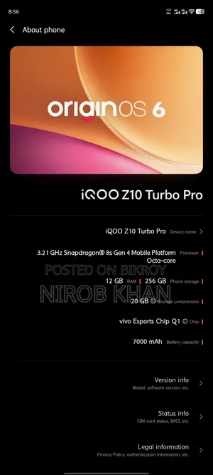 iQOO 256 GB Gray