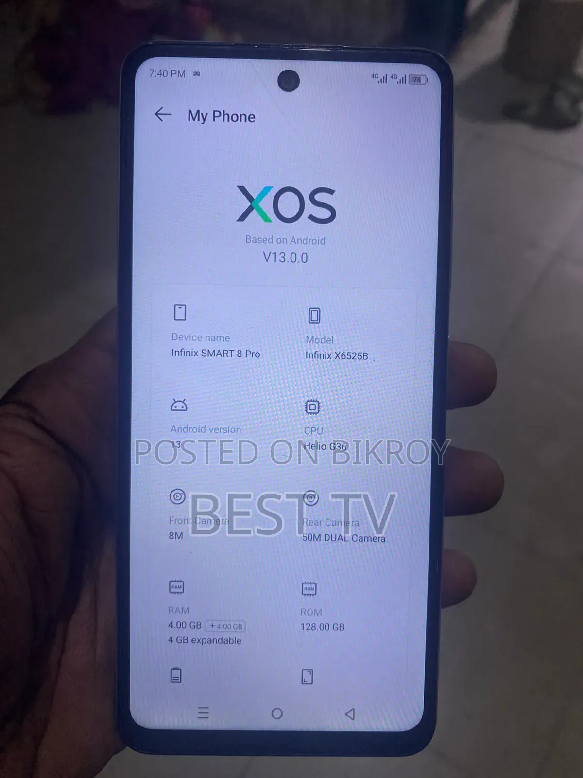 Infinix Smart 8 128 GB Pink