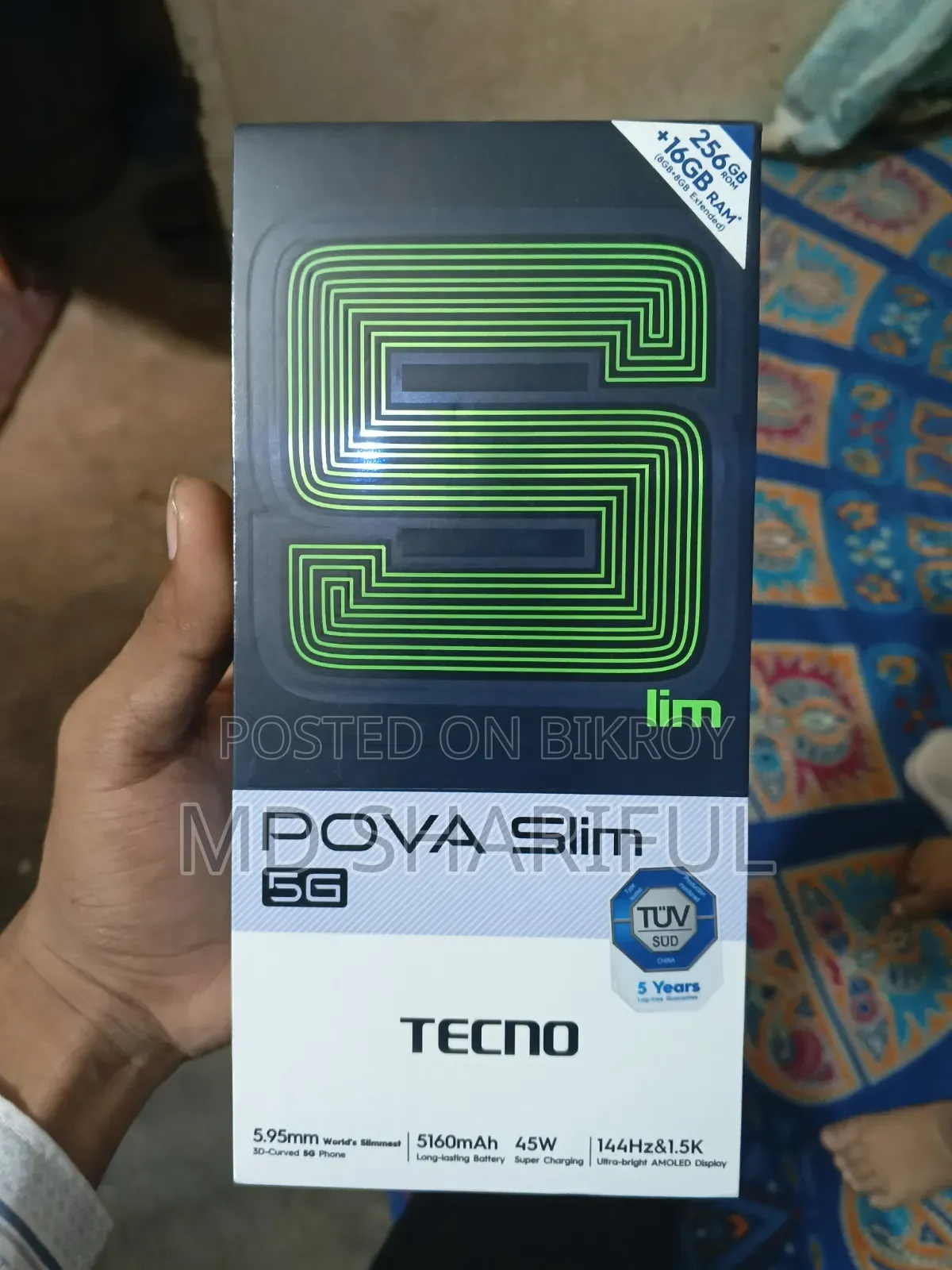 নিউ টেকনো পোভা স্লিম ৫জি ২৫৬ জিবি হোয়াইট