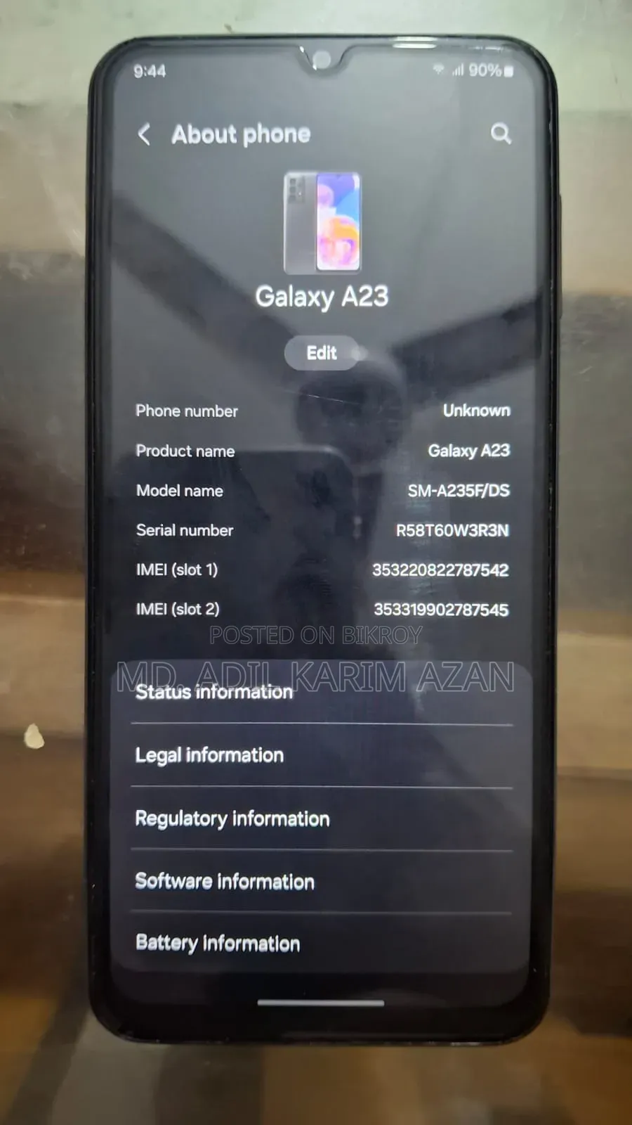 Samsung Galaxy A Black