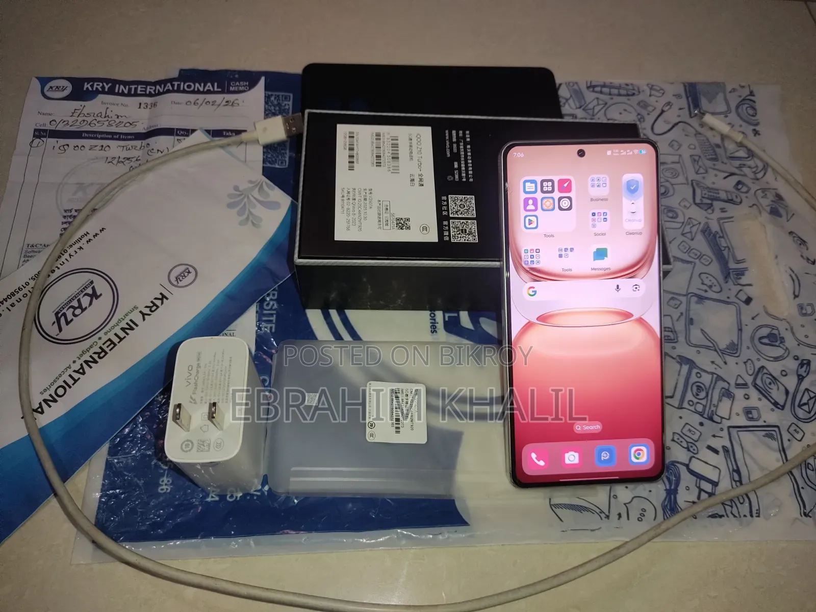 Vivo iQOO Z10 Turbo+ 256 GB White