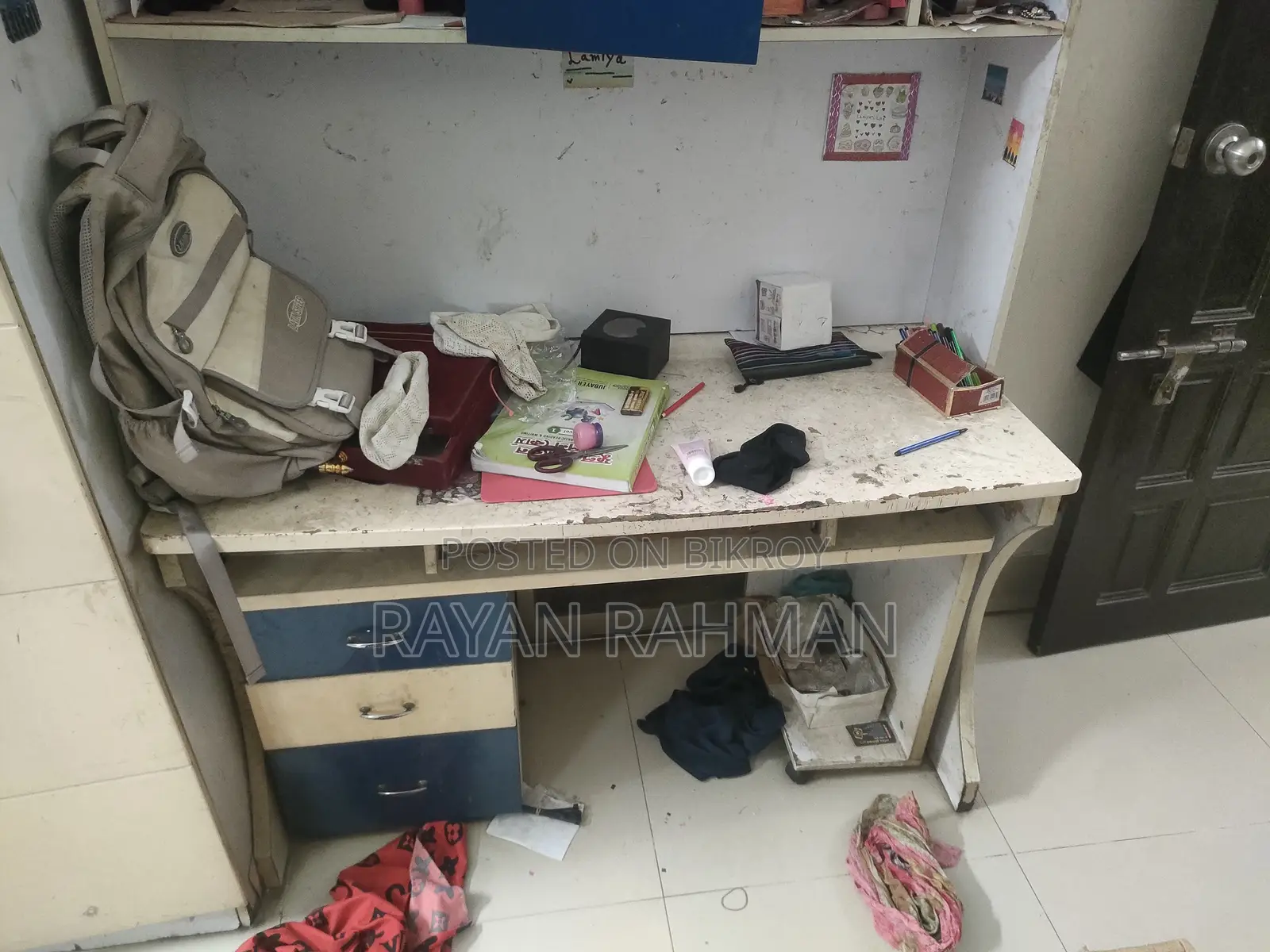 3 Set Almirah and Study Table With 3 Drawer Table