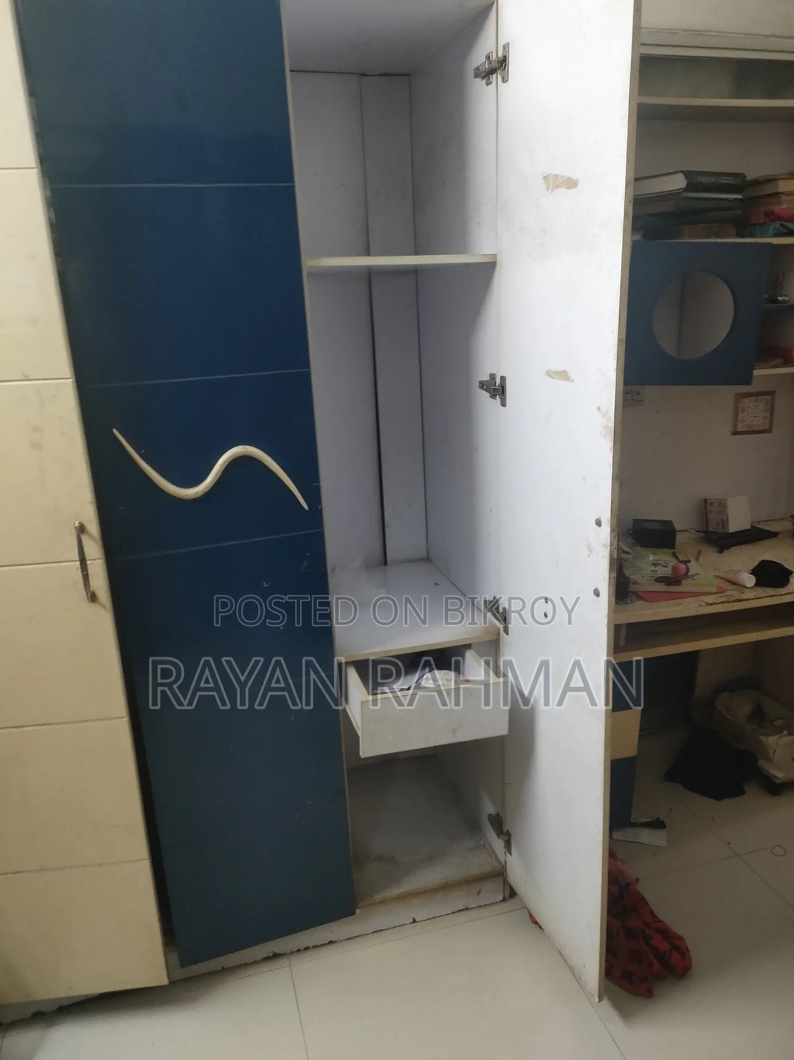 3 Set Almirah and Study Table With 3 Drawer Table