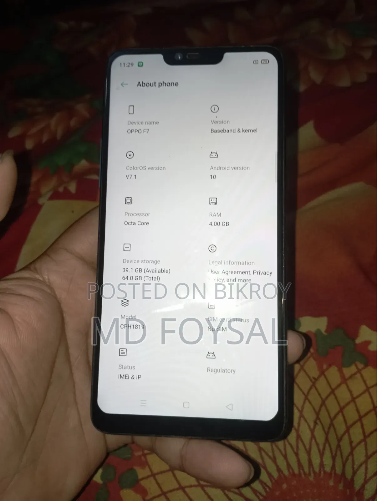 Oppo F7 64 GB Black