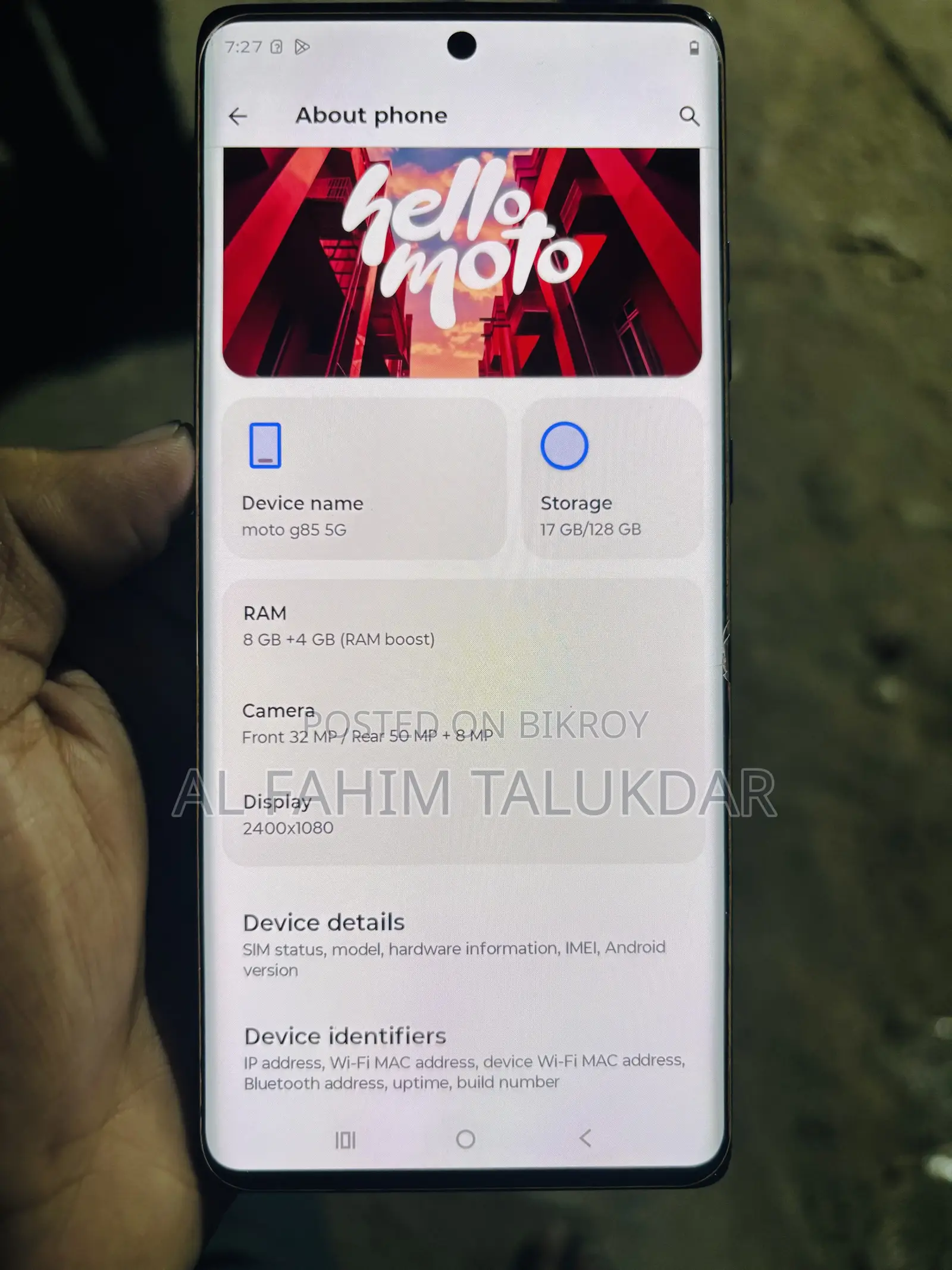 Motorola Moto G85 128 GB Blue