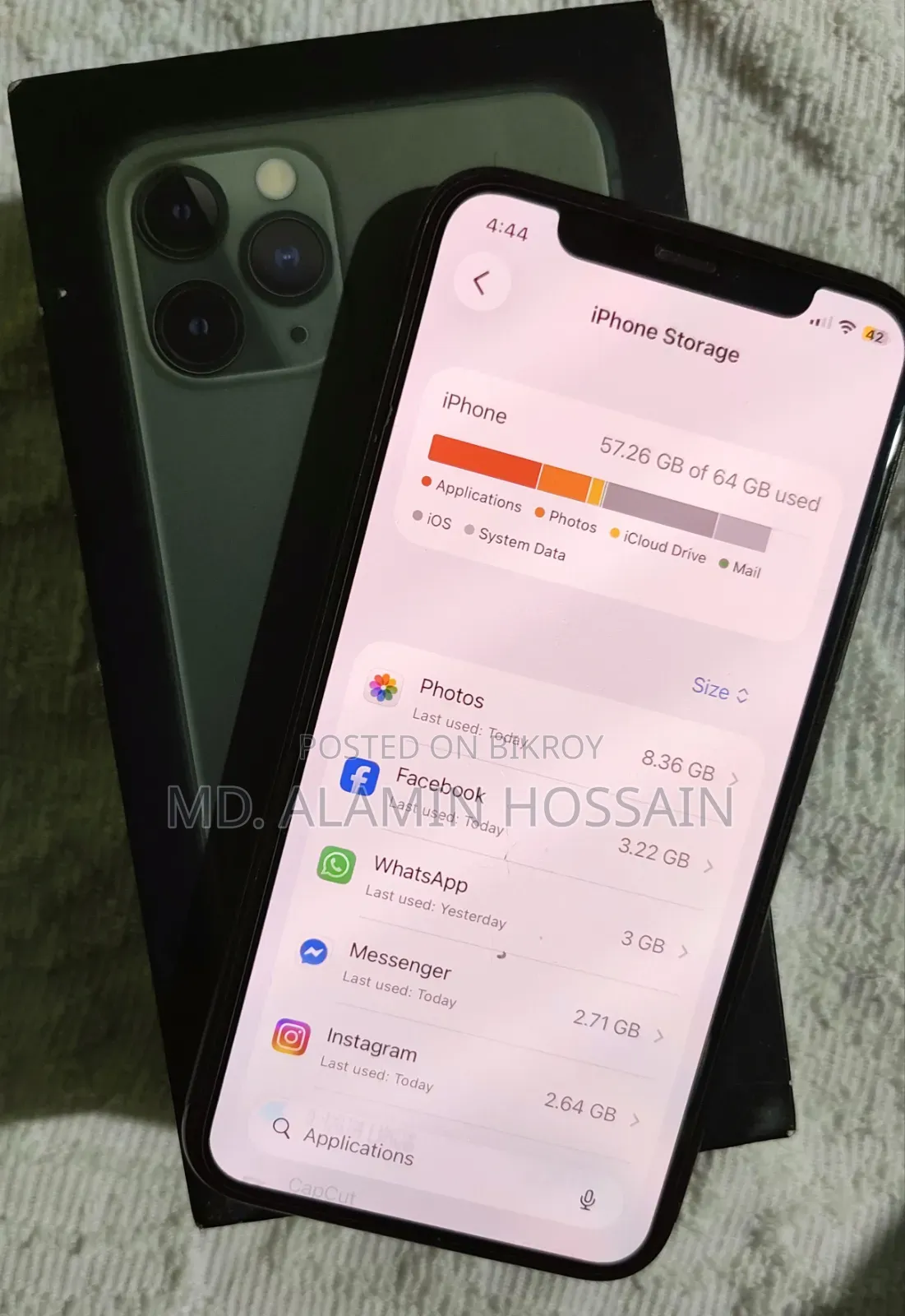 অ্যাপল আইফোন ১১ প্রো ৬৪ জিবি গ্রিন
