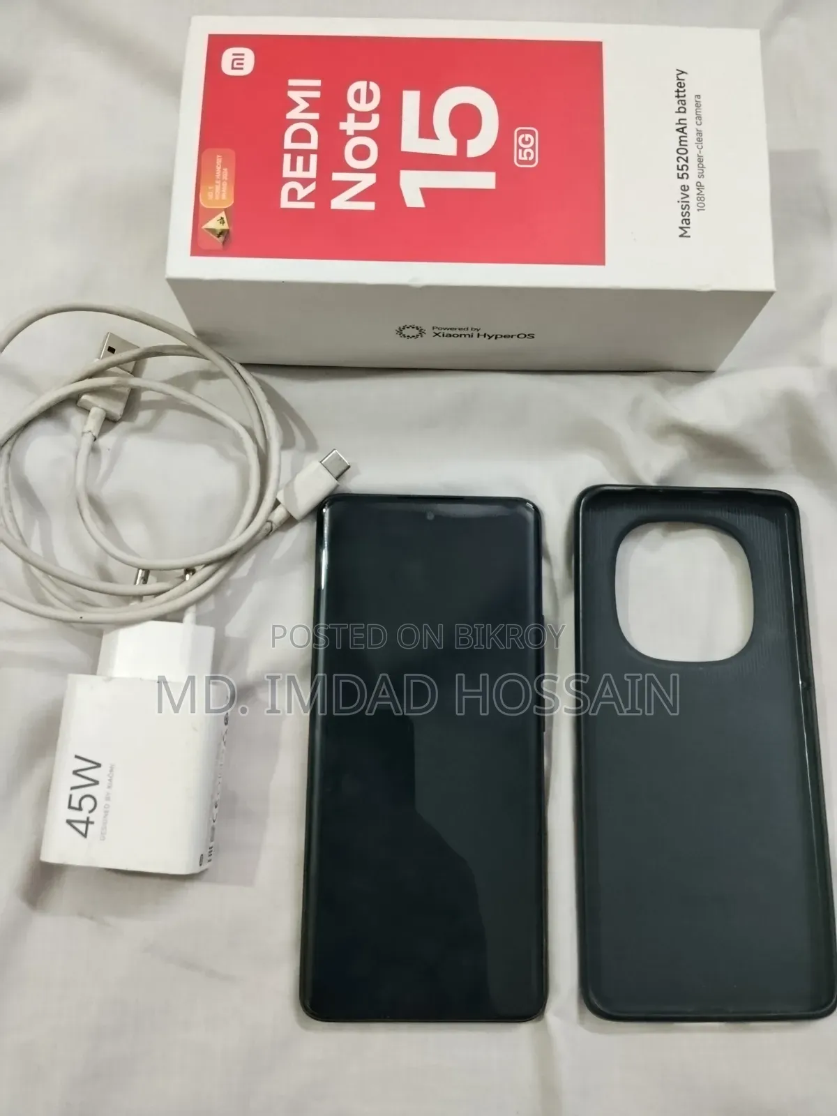 শাওমি রেডমি নোট ১৫ ২৫৬ জিবি ব্ল্যাক